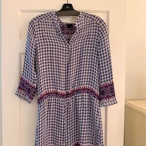 Dolce Vita White and Blue Patterned Mini Dress